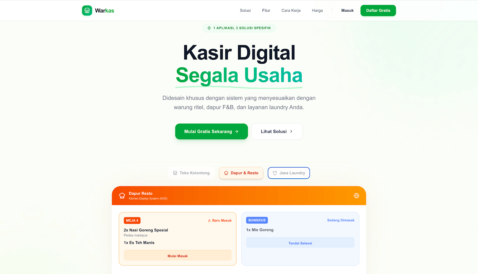 Warkas — Warung Kasir SaaS
